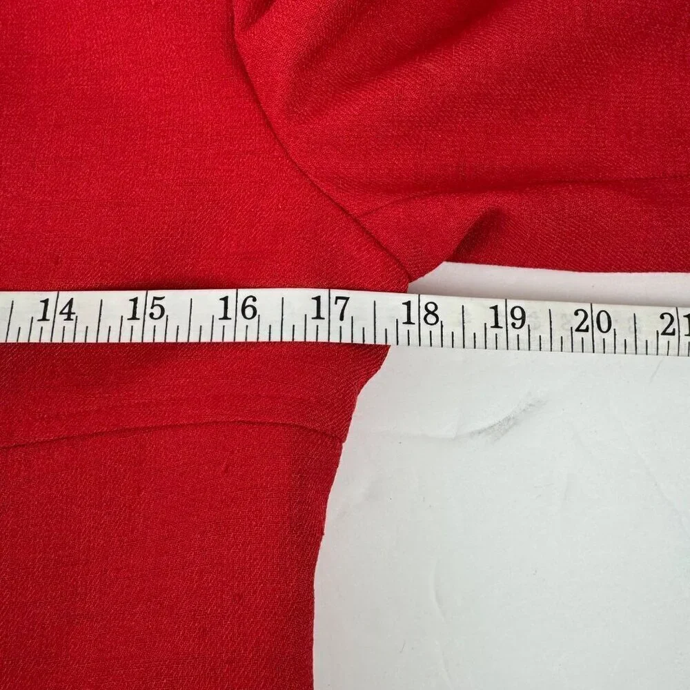 Kasper ASL Petite Red Blazer Jacket Classic Professional Career Women's 4P GUC